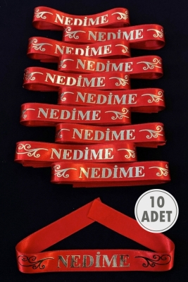 Kırmızı Gümüş Nedime Kol Kurdele, 10 Adet Kolluk Bileklik Bant, Kına Gecesi Düğün Bride Bekarlığa