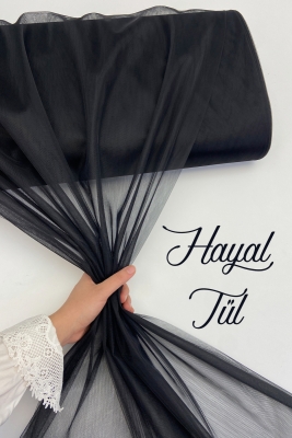 Siyah Hayal Tül, Nişan Çeyiz Bohça Kapı Doğum Günü Parti Süsleme, Gelin Abiye Türban 100x300cm