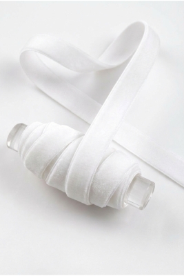 Beyaz Kadife Kurdele 1cm 5mt, Gelin, Damat, Bohça, Nişan, Çeyiz, Nikah, Hediye, Şeker, Süsleme