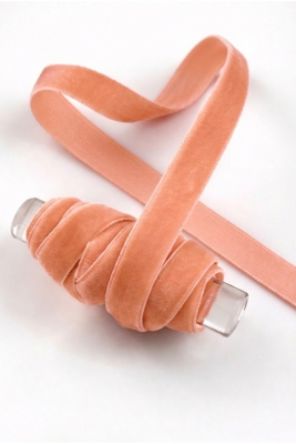 Somon Kadife Kurdele 1cm 5mt, Gelin, Damat, Bohça, Nişan, Çeyiz, Nikah, Hediye, Şeker, Süsleme