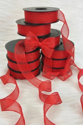 Kırmızı Keten Nopeli Kurdele 2,5 Cm 20 Metre, Bohça Çeyiz Özel Gün Hediye Süsleme Kurdelesi