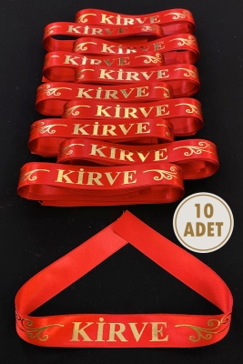 Kırmızı Kirve Kol Kurdele, 10 Adet Kolluk Bileklik Bant, Kına Gecesi Düğün Bride Sünnet Söz