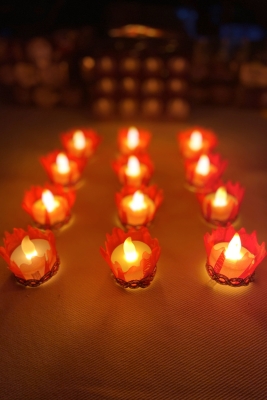 Kırmızı Ledli Kına El Mumu, Sünnet, Led Işıklı, Tealight Mum Pilli 6 Adet, Düğün, Nedime, Bride,