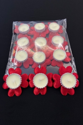 Kırmızı Nedime El Mumu, 12 Adet, Düğün, Kına Gecesi, Kına Mumu, Bride, Sünnet, Bekarlığa Veda