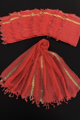 Kırmızı Nedime Şalı, Gelin Arabası Düğün Konvoy Sünnet Havlu Süsü, Kına Gecesi Hediyeliği 10 Adet