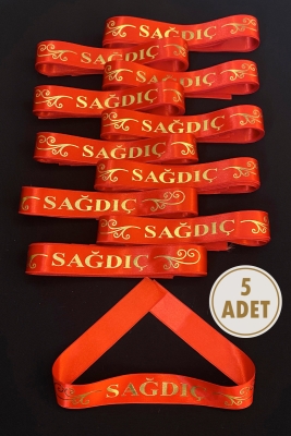 Kırmızı Sağdıç Kol Kurdele, 5 Adet Kolluk Bileklik Bant, Kına Gecesi Düğün Bride Bekarlığa Veda Söz