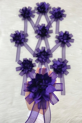 Koyu Mor Bohça Süsü, Gelin Damat Çeyiz Düğün Nişan Konvoy Gelin Arabası Sünnet Kına Süsü 1 Adet