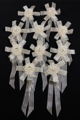 Krem Bohça Süsü, Gelin Damat Çeyiz Düğün Nişan Konvoy Gelin Arabası Sünnet Kına Süsü 5 Adet