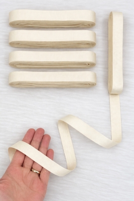 Krem Grogren Kurdele 2 Cm 10 Mt, Bohça Çeyiz Nikah Nişan Düğün Doğum Günü Hediye Paketleme Süsleme