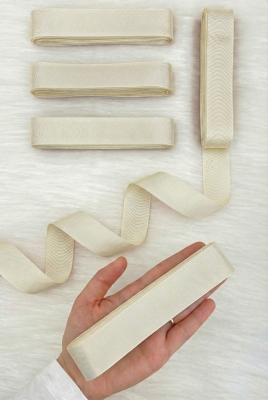 Krem Grogren Kurdele 3 Cm 10 Mt, Bohça Çeyiz Düğün Sünnet Doğum Günü Hediye Paketleme Süsleme