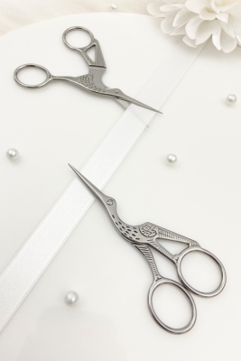 Söz Nişan Makası Kuğu Model Gümüş, Kurdele Açılış Özel Gün Merasim Dikiş Nakış Makası