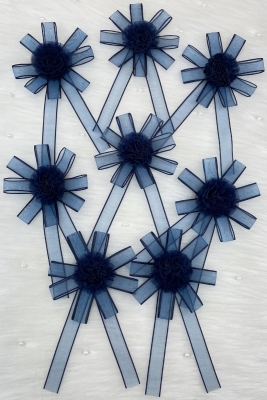 Lacivert Bohça Süsü, Gelin Damat Çeyiz Düğün Nişan Konvoy Gelin Arabası Sünnet Kına Süsü 5 Adet