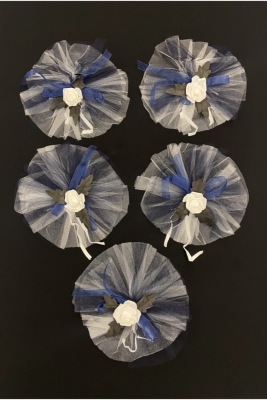 Lacivert Gelin Damat Bohça Konvoy Süsü 10 Adet