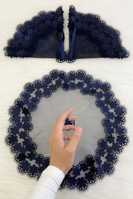 Lacivert Gelin Damat Mendili, Düğün Halay Nedime Söz Nişan Kına Sünnet Bride To Be Mendil