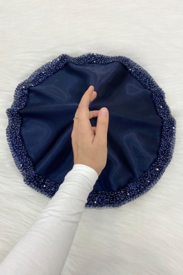 Lacivert Gelin Damat Mendili Pullu, Halay El Mendili, Düğün Kına Sünnet Söz Nişan Bride Bekarlığa