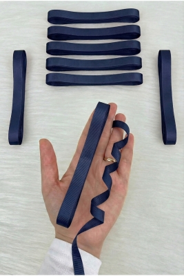 Lacivert Grogren Kurdele 1 Cm 10 Metre, Bohça Çeyiz Nişan Nikah Özel Gün Hediye Paketleme Süsleme