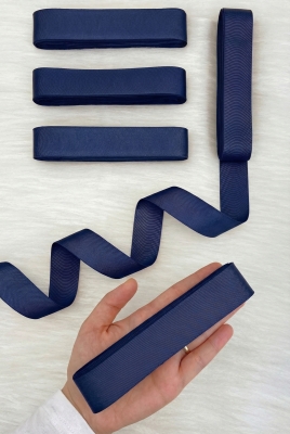 Lacivert Grogren Kurdele 3 Cm 10 Mt, Bohça Çeyiz Düğün Sünnet Doğum Günü Hediye Paketleme Süsleme