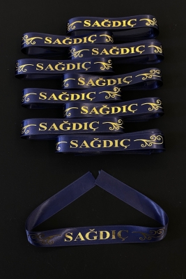 Lacivert Sağdıç Kurdelesi, Kol Kurdele, Kolluk, 1 Adet