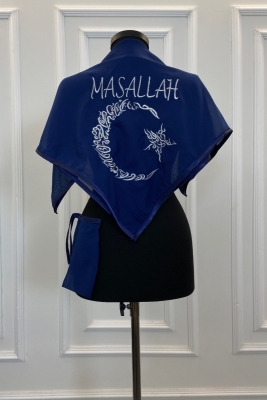 Lacivert Sünnet Örtüsü, Sünnet Malzemeleri, Sünnet Düğünü Kınası Şalı