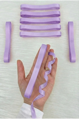 Lila Grogren Kurdele 1 Cm 10 Metre, Bohça Çeyiz Nişan Nikah Doğum Özel Gün Hediye Paketleme Süsleme