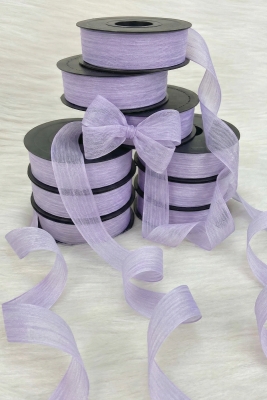 Lila Keten Nopeli Kurdele 2,5 Cm 20 Metre, Bohça Çeyiz Özel Gün Hediye Süsleme Kurdelesi