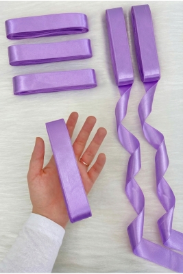 Lila Saten Kurdele 3 Cm 10 Mt, Bohça Çeyiz Nikah Kına Sünnet Söz Doğum Günü Parti Hediye Süsleme