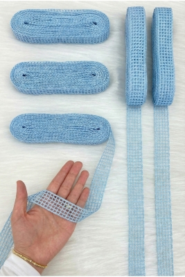 Mavi File Kurdele 2,5cm 10mt, Gelin, Damat, Bohça, Çeyiz, Nişan, Söz, Nikah, Hediye, Parti, Süsleme