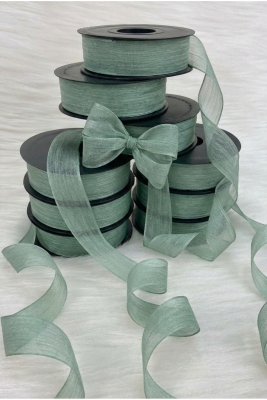 Mint Yeşili Keten Nopeli Kurdele 2,5 Cm 20 Metre, Bohça Çeyiz Özel Gün Hediye Süsleme Kurdelesi
