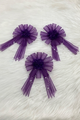 Mor Bohça Süsü, Gelin Damat Çeyiz Düğün Nişan Konvoy Gelin Arabası Sünnet Kına Süsü 5 Adet