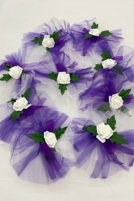 Mor Gelin Damat Bohça Konvoy Süsü 10 Adet