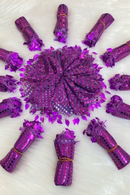 Mor Halay Mendili, Gelin Mendili, Pullu Halay Mendili 1 Adet, Düğün Kına Sünnet Nişan