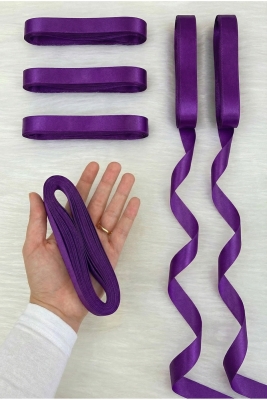 Mor Saten Kurdele 2 Cm 10 Metre, Bohça Çeyiz Nikah Kına Sünnet Söz Doğum Günü Parti Hediye Süsleme