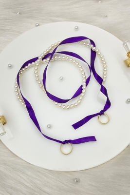 Mor Söz Nişan Yüzük Kurdelesi, Dökülen Incili, Gelin Damat