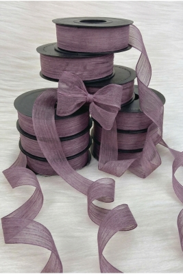 Mürdüm Keten Nopeli Kurdele 2,5 Cm 20 Metre, Bohça Çeyiz Özel Gün Hediye Süsleme Kurdelesi