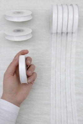 Organze Tül Kurdele Beyaz 1 cm 22 mt, Gelin, Bohça, Nişan, Çeyiz, Hediye, Paketleme, Süsleme, Nikah