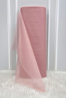 Pastel Pembe Süsleme Tülü Bohça Çeyiz Gelin Damat Söz Nişan Nikah Kapı Konvoy Valiz Hediye 100x300cm