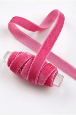 Pembe Kadife Kurdele 1cm 5mt, Gelin, Damat, Bohça, Nişan, Çeyiz, Nikah, Hediye, Şeker, Süsleme