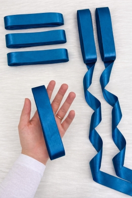 Petrol Mavi Saten Kurdele 3 Cm 10 Mt, Bohça Çeyiz Nikah Kına Sünnet Doğum Günü Parti Hediye Süsleme