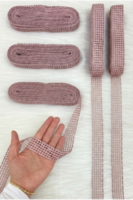 Pudra File Kurdele 2,5cm 10mt, Gelin, Damat, Bohça, Çeyiz, Nişan, Söz, Nikah, Hediye, Parti, Süsleme