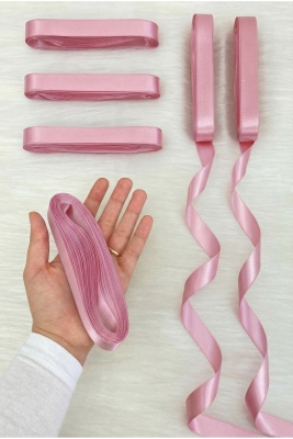 Pudra Saten Kurdele 2 Cm 10 Metre, Bohça Çeyiz Nikah Kına Sünnet Söz Doğum Günü Parti Hediye Süsleme