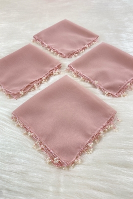 Pudra Şifon Gelin Damat Mendili, Düğün Halay Nedime Bride Parti Kına Nişan Sünnet Hediye, 1 Adet