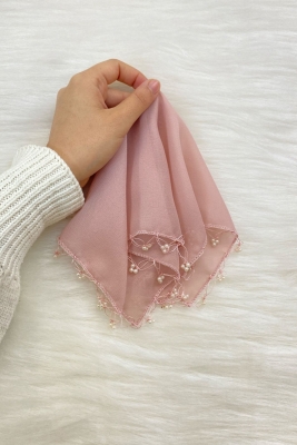 Pudra Şifon Gelin Damat Mendili, Düğün Halay Nedime Bride Parti Kına Nişan Sünnet Hediye, 5 Adet