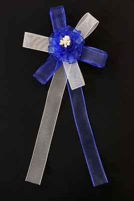 Saks Mavi Beyaz Bohça Süsü, Gelin Damat Çeyiz Düğün Nişan Konvoy Gelin Arabası Sünnet Süsü 1 Adet