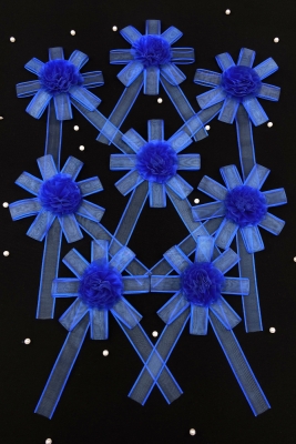 Saks Mavi Bohça Süsü, Gelin Damat Çeyiz Düğün Nişan Konvoy Gelin Arabası Sünnet Kına Süsü 1 Adet