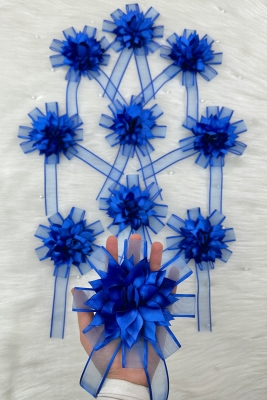 Saks Mavi Bohça Süsü, Gelin Damat Çeyiz Düğün Nişan Konvoy Gelin Arabası Sünnet Kına Süsü 1 Adet