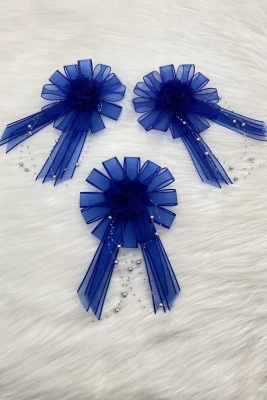 Saks Mavi Bohça Süsü, Gelin Damat Çeyiz Düğün Nişan Konvoy Gelin Arabası Sünnet Kına Süsü 5 Adet