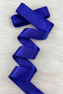 Saks Mavi Çift Taraflı Saten Kurdele, 4 Cm 10 Metre, Bohça Çeyiz Özel Gün Hediye Süsleme Kurdelesi