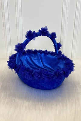 Saks Mavi Gelin Kına Gecesi Sepeti, Düğün, Sünnet, Nikah, Söz, Nişan, Kadife Üç Boyut Lazer Çiçekli