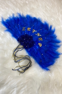 Saks Mavi Gelin Yelpazesi, Bekarlığa Veda Partisi, Bride To Be, Nedime, Kına Gecesi, Ahşap Tüylü