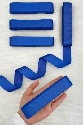 Saks Mavi Grogren Kurdele 3 Cm 10 Mt, Bohça Çeyiz Düğün Sünnet Doğum Günü Hediye Paketleme Süsleme